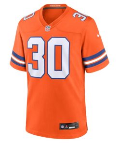 Alternative view of Terrell Davis Denver Broncos Nike Mile High Collection 1977 Throwback Retired Player Game Jersey - Orange