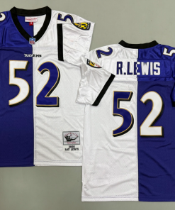 Ray Lewis  Baltimore Ravens Authentic Split Throwback Retired Player Jersey
