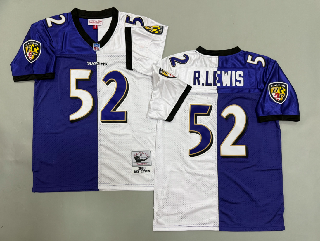 Ray Lewis Baltimore Ravens Authentic Split Throwback Retired Player Jersey