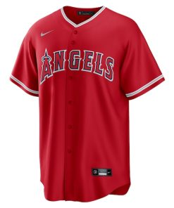 Alternative view of Los Angeles Angels Nike Alternate Replica Team Jersey - Red