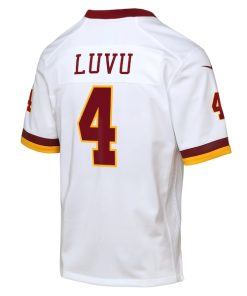 Alternative view of Frankie Luvu Washington Commanders Nike Youth Game Super Bowl Era Jersey - White