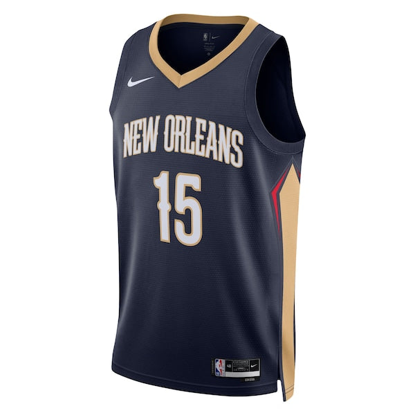 Jose Alvarado New Orleans Pelicans Nike Unisex Swingman Jersey - Icon Edition - Navy - Image 2