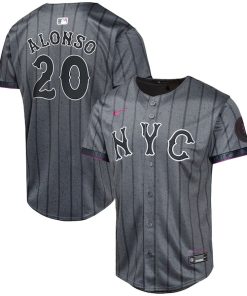 Pete Alonso New York Mets Nike Youth 2024 City Connect Limited Player Jersey - Graphite