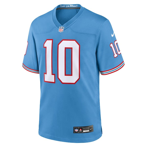 DeAndre Hopkins Tennessee Titans Nike Oilers Throwback Player Game Jersey - Light Blue/Navy/White - Image 8