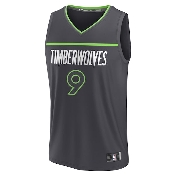 Nickeil Alexander-Walker Minnesota Timberwolves Fast Break Replica Player Jersey - Statement Edition - Black - Image 2