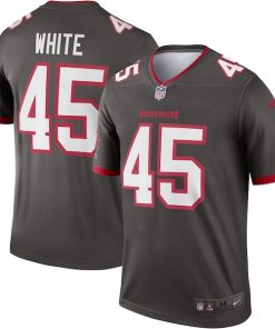 Alternative view of Devin White Tampa Bay Buccaneers Nike Alternate Legend Jersey - Pewter/Red