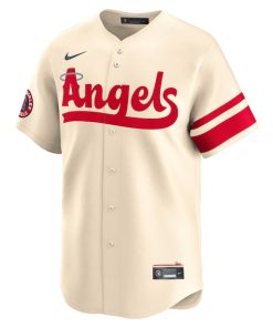 Alternative view of Los Angeles Angels Nike City Connect Limited Jersey - Cream