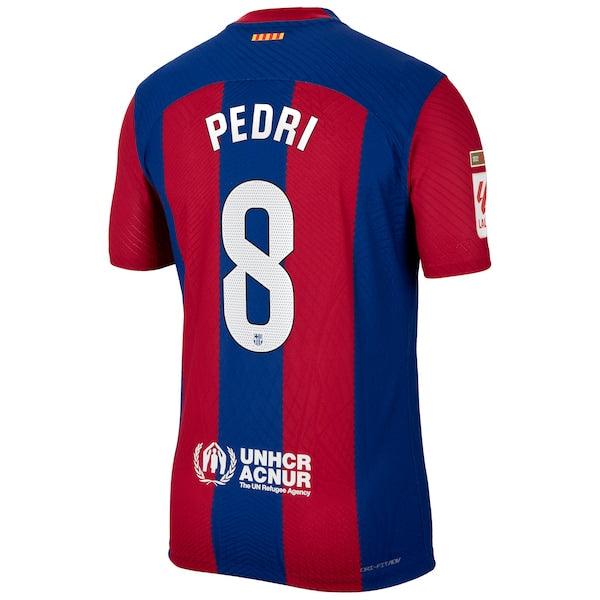 Pedri Barcelona Nike 2023/24 Home Authentic Jersey - Royal/Aqua/White - Image 4