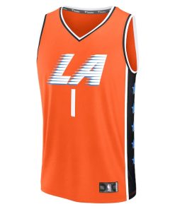 Alternative view of James Harden LA Clippers  2025/26 City Edition Fast Break Jersey - Orange