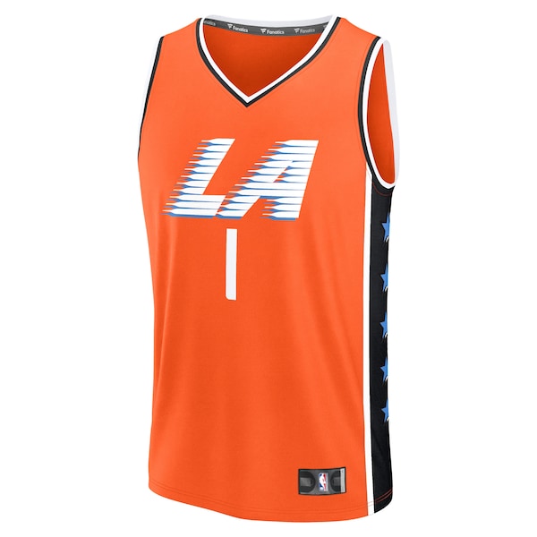James Harden LA Clippers 2025/26 City Edition Fast Break Jersey - Orange - Image 2