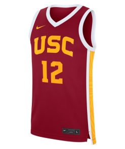 Alternative view of Men's Nike JuJu Watkins Cardinal USC Trojans Replica Basketball Jersey