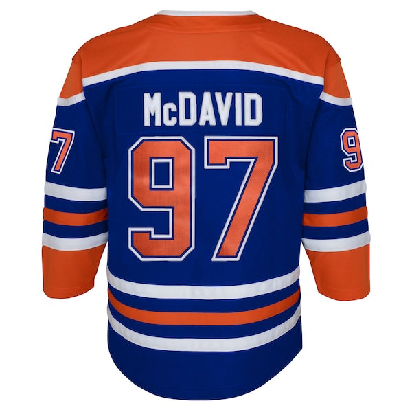 Connor McDavid Edmonton Oilers Youth Home Premier Player Jersey - Royal/Navy - Image 5