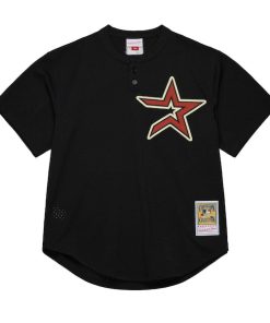 Alternative view of Jeff Bagwell Houston Astros Cooperstown Mesh Batting Practice Jersey - Black