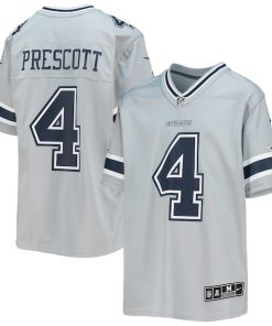 Dak Prescott Dallas Cowboys Nike Youth Inverted Team Game Jersey - Silver