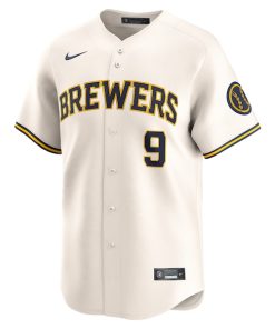 Alternative view of Jake Bauers Milwaukee Brewers Nike Home Limited Player Jersey - Cream