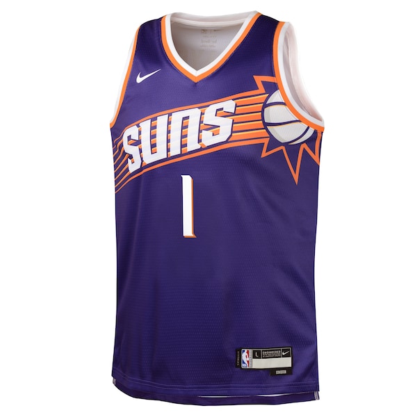Devin Booker Phoenix Suns Nike Youth Swingman Jersey - Icon Edition - Purple - Image 2