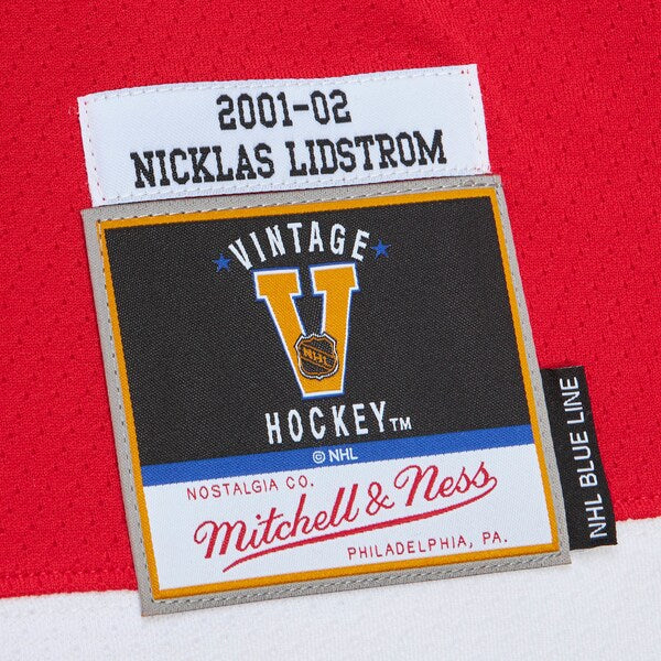 Nicklas Lidstrom Detroit Red Wings Alternate Captain Patch 2001/02 Blue Line Player Jersey - Red - Image 5