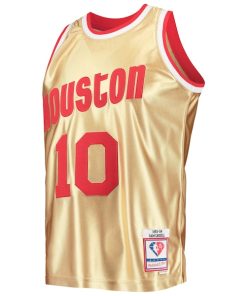 Alternative view of Sam Cassell Houston Rockets 75th Anniversary 1993/94 Hardwood Classics Swingman Jersey - Gold