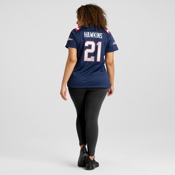 Jaylinn Hawkins New England Patriots Nike Women's Game Jersey - Navy - Image 7