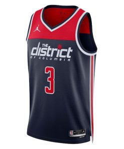 Alternative view of Bradley Beal Washington Wizards Jordan Brand Unisex Swingman Jersey - Statement Edition - Navy