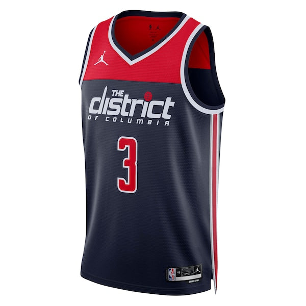 Bradley Beal Washington Wizards Jordan Brand Unisex Swingman Jersey - Statement Edition - Navy - Image 2
