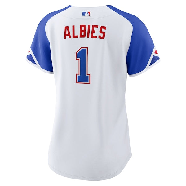 Ozzie Albies Atlanta Braves Nike Women's 2023 City Connect Replica Player Jersey - White - Image 3
