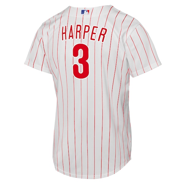 Bryce Harper Philadelphia Phillies Nike Youth Home Replica Player Jersey - White - Image 3