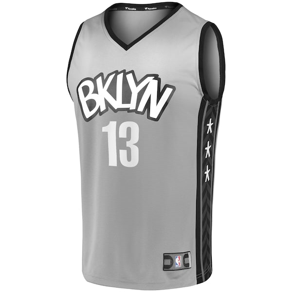 James Harden Brooklyn Nets Fast Break Replica Jersey Charcoal - Statement Edition/White - Image 3