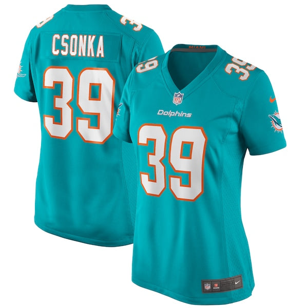 Larry Csonka Miami Dolphins Nike Women's Game Retired Player Jersey - Aqua/White - Image 2