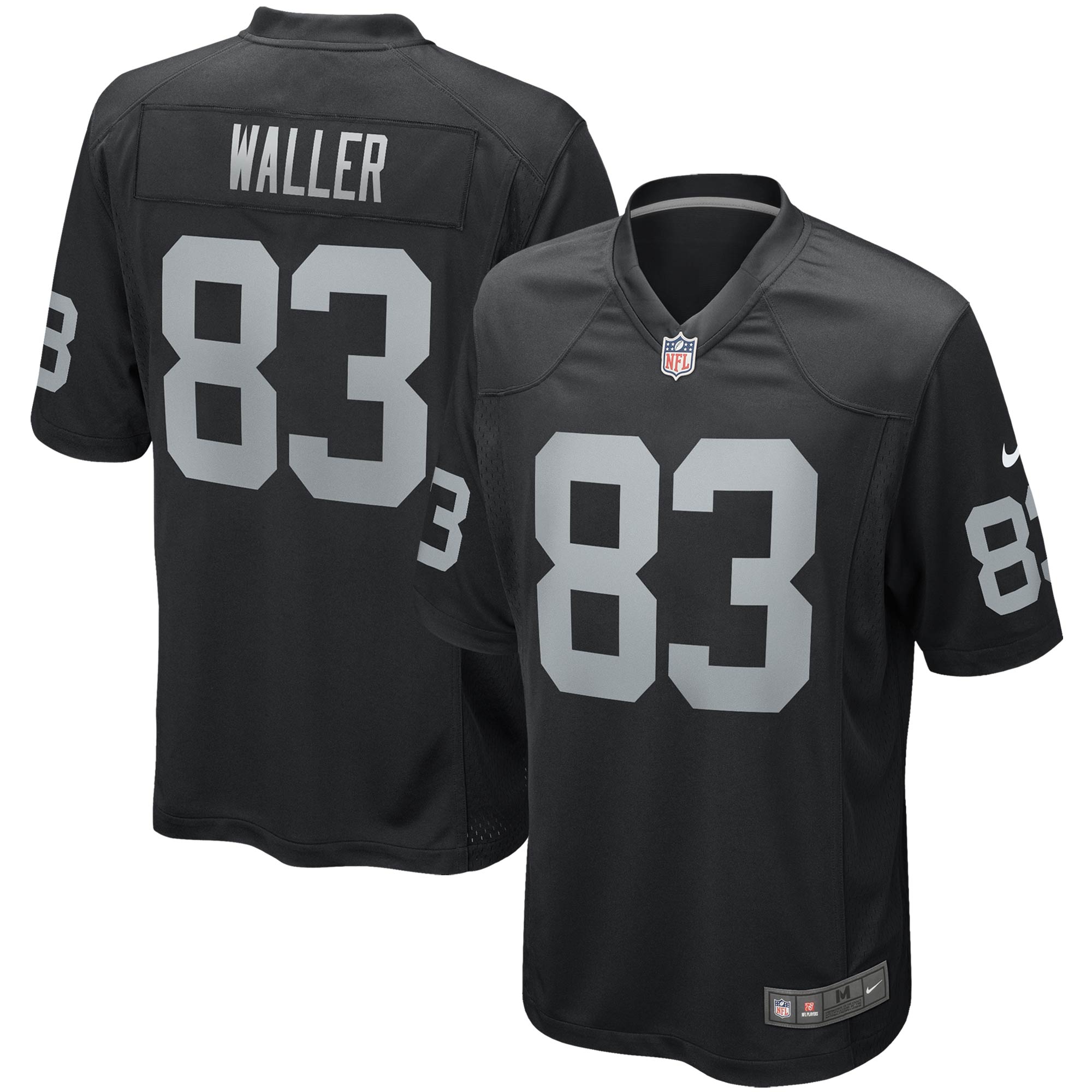 Darren Waller Las Vegas Raiders Nike Game Jersey - White/Black - Image 5