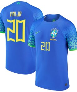 Vinicius Junior Brazil National Team Nike 2022/23 Replica Away Jersey - Blue