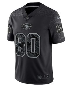 Alternative view of Men's Nike Jerry Rice Black San Francisco 49ers Retired Player RFLCTV Limited Jersey