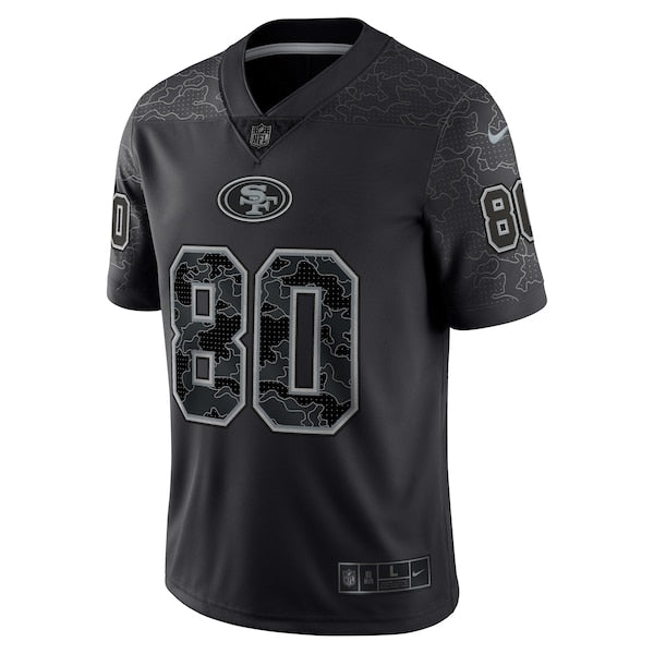Men's Nike Jerry Rice Black San Francisco 49ers Retired Player RFLCTV Limited Jersey - Image 2