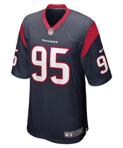 Alternative view of Derek Barnett Houston Texans Nike  Game Jersey -  Navy