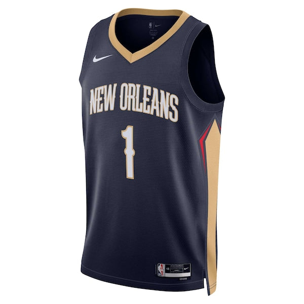 Zion Williamson New Orleans Pelicans Nike Unisex Swingman Jersey - Icon Edition - Navy/White - Image 3