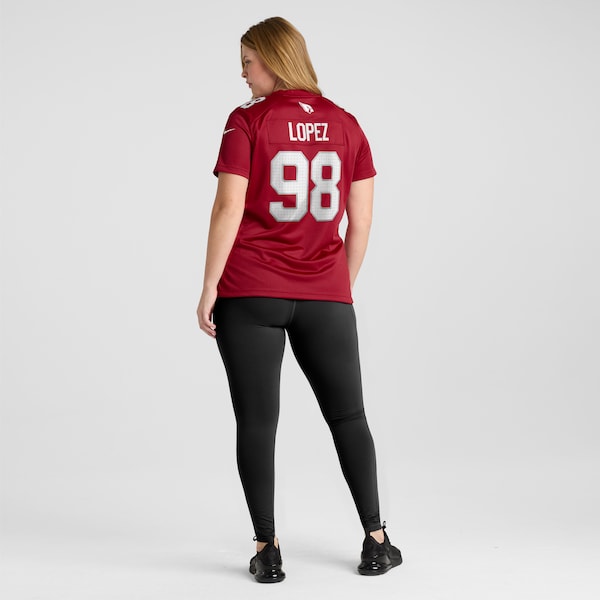Roy Lopez Arizona Cardinals Nike Women's Game Jersey - Cardinal - Image 3