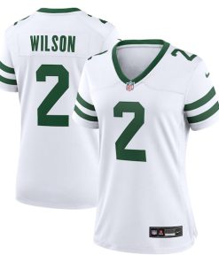 Alternative view of Zach Wilson New York Jets Nike Women's Player Jersey - White/Black/Green