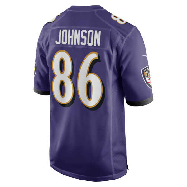 Cornelius Johnson Baltimore Ravens Nike Team Game Jersey - Purple - Image 3