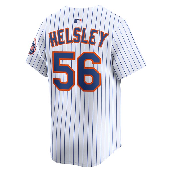 Ryan Helsley New York Mets Nike Home Limited Player Jersey - White/Black - Image 4