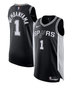 Alternative view of Victor Wembanyama San Antonio Spurs Nike Authentic Jersey - Icon Edition - Black