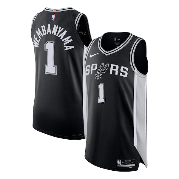 Victor Wembanyama San Antonio Spurs Nike Authentic Jersey - Icon Edition - Black - Image 2