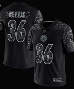 Alternative view of Jerome Bettis Pittsburgh Steelers Nike Retired Player RFLCTV Limited Jersey - Black