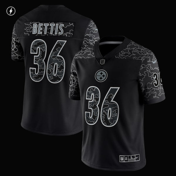 Jerome Bettis Pittsburgh Steelers Nike Retired Player RFLCTV Limited Jersey - Black - Image 2