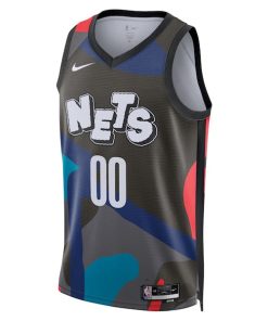Alternative view of Brooklyn Nets Nike Unisex 2023/24 Custom Swingman Jersey - Black - City Edition