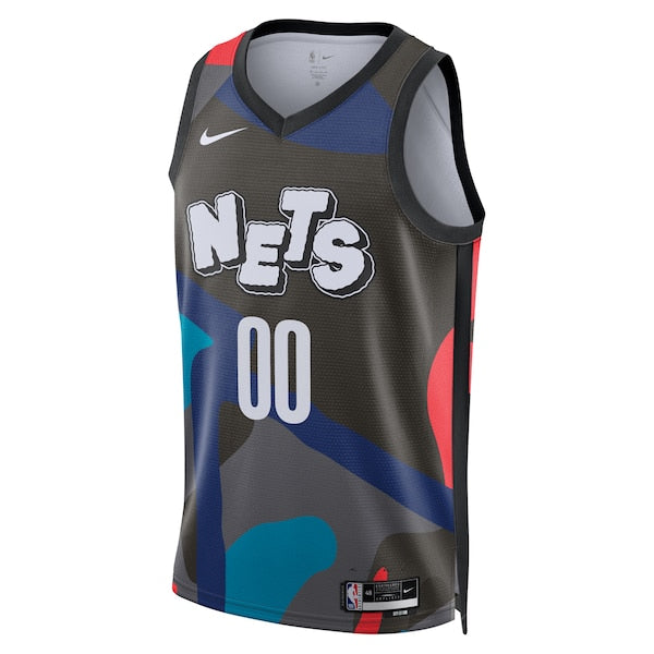 Brooklyn Nets Nike Unisex 2023/24 Custom Swingman Jersey - Black - City Edition - Image 2