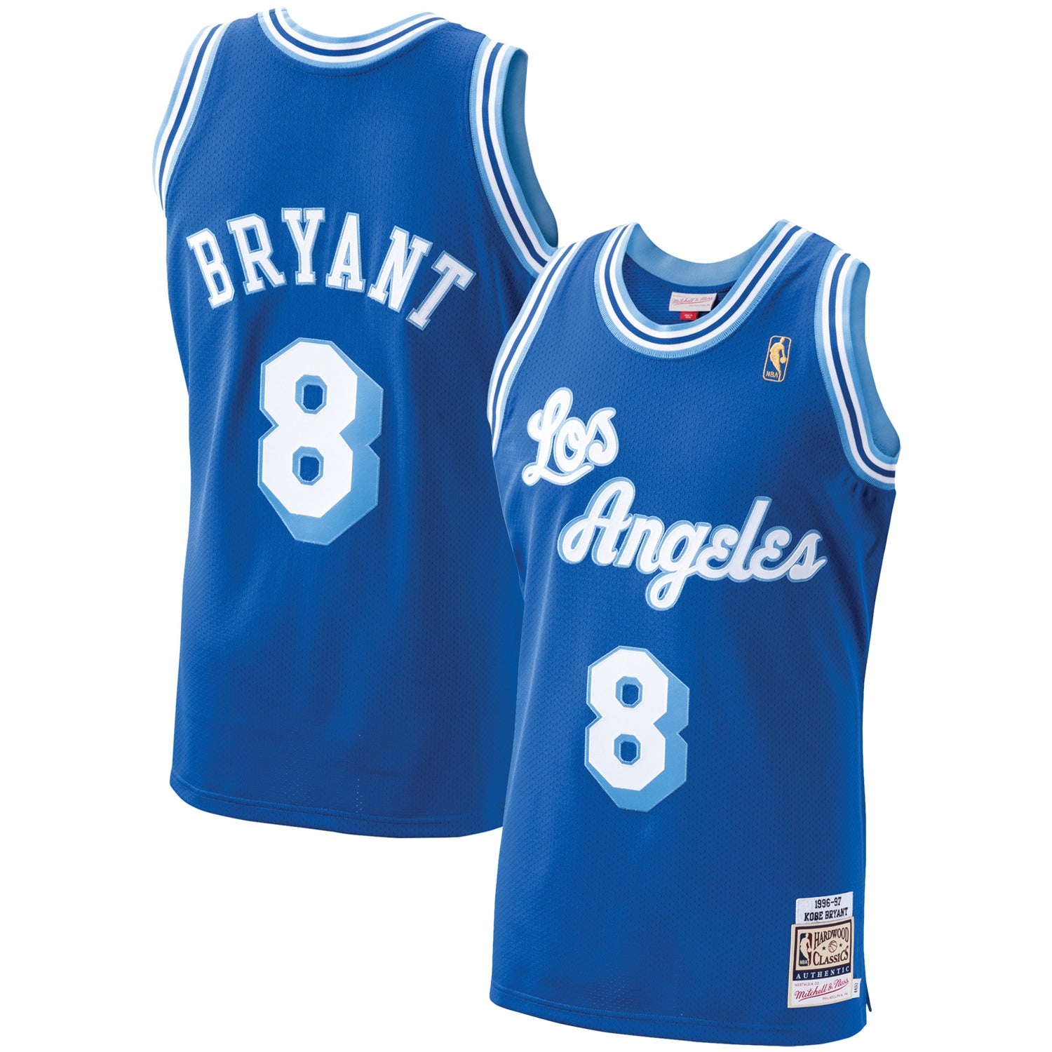 Men's Los Angeles Lakers Kobe Bryant Purple 1996/97 Hardwood Classics Authentic Jersey/Gold/Royal - Image 7