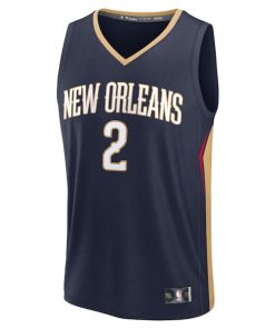 Alternative view of Herbert Jones New Orleans Pelicans  Fast Break Replica Player Jersey - Icon Edition - Navy
