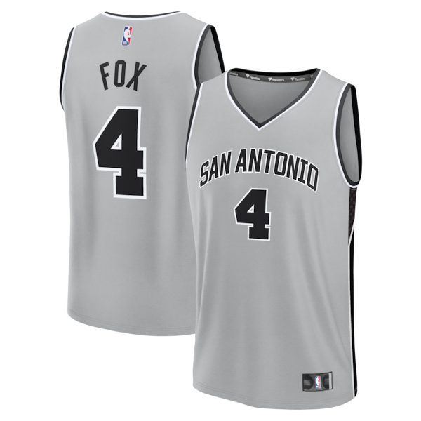 De'Aaron Fox San Antonio Spurs Fast Break Jersey - Statement Edition - Silver