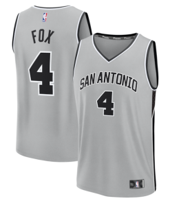De'Aaron Fox San Antonio Spurs  Youth  Fast Break Jersey - Statement Edition - Silver