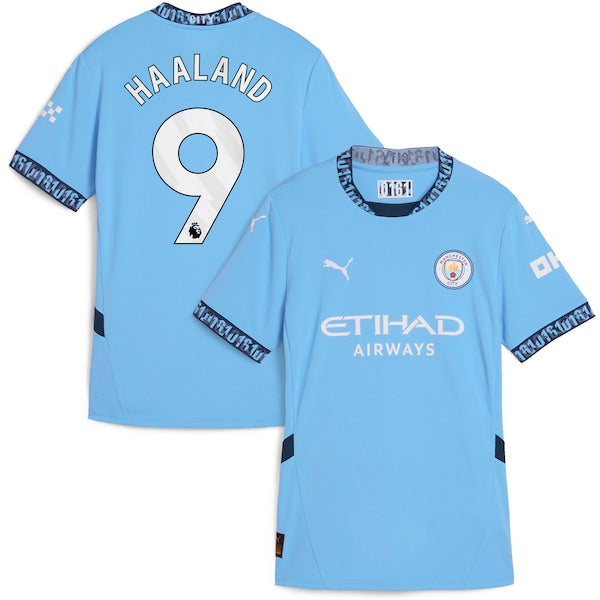 Erling Haaland Manchester City Puma Women's 2024/25 Home Replica Player Jersey - Light Blue - Image 2